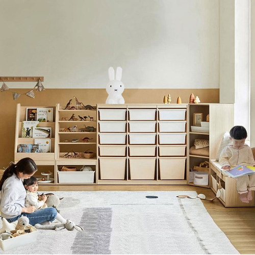 北欧儿童玩具收纳柜绘本架拐角