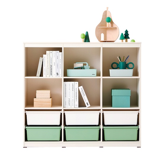 北欧风 实木环保 儿童绘本架 书架 婴幼儿玩具收纳柜 宝宝收纳柜