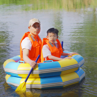 充气漂流船橡皮筏加厚耐磨皮划艇便携儿童单双人游玩景区汽艇定制