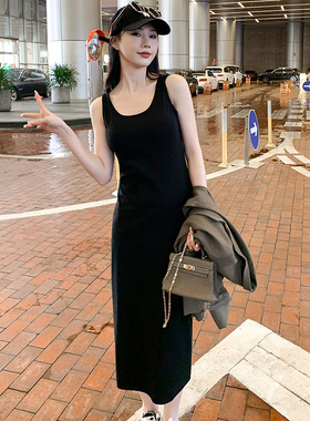 收腰显瘦气质打底背心裙