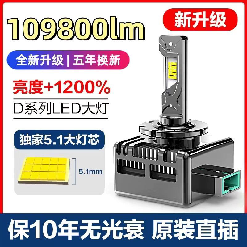 汽車LED大燈泡D1S D3S D5S D8S D2S D4S氙氣疝氣燈改裝遠(yuǎn)近光超亮