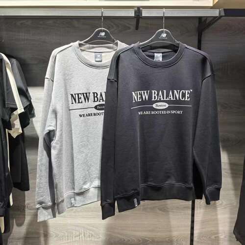 New Balance NB26新款男子圆领套头衫简约宽松运动卫衣MT62W9N4