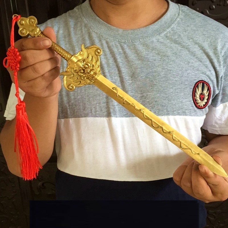 全黄铜七星剑龙头剑家居玄关装饰品宝剑小铜剑工艺品送礼中式