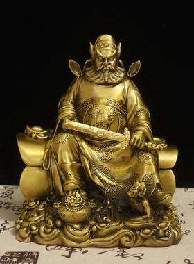 黄铜天师钟馗摆件祠堂家用神像