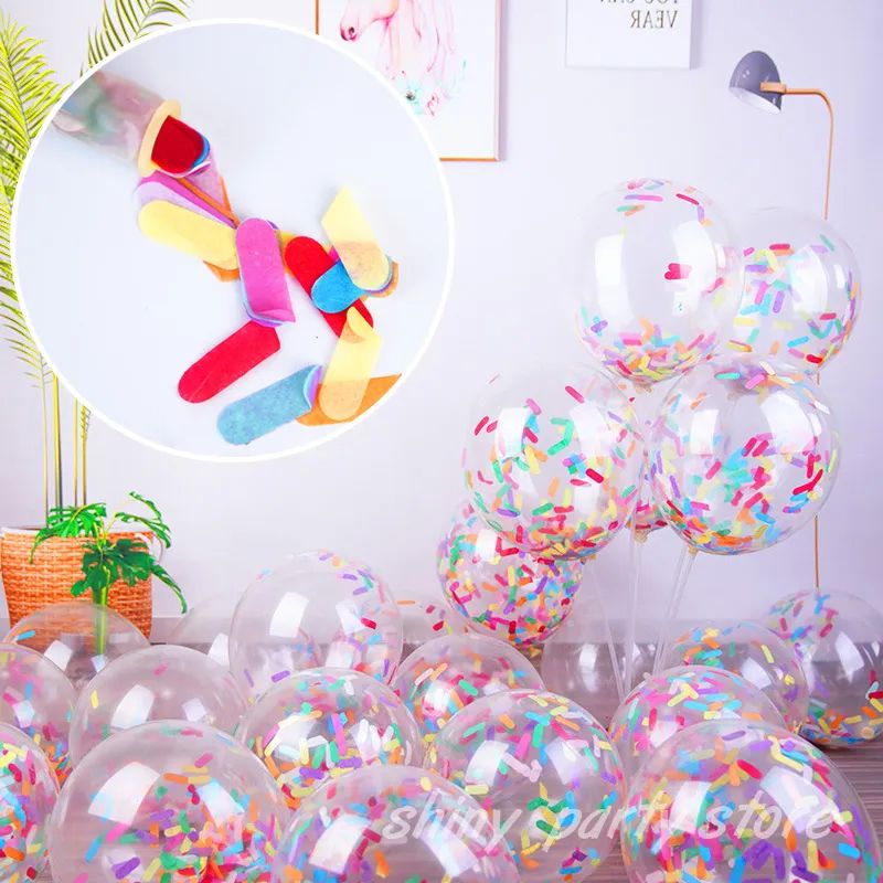 10/20pcs 12inch Confetti Balloons Ice Cream Mixed Color Ball