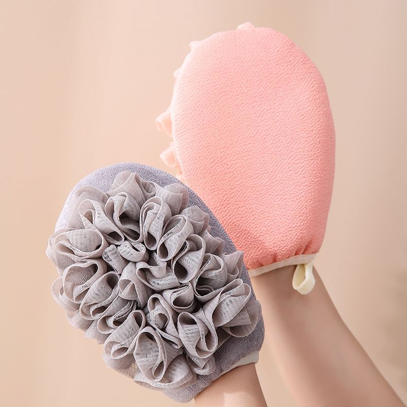 Exfoliating Gloves Body Cleaning Bath Flower Bathroom Shower