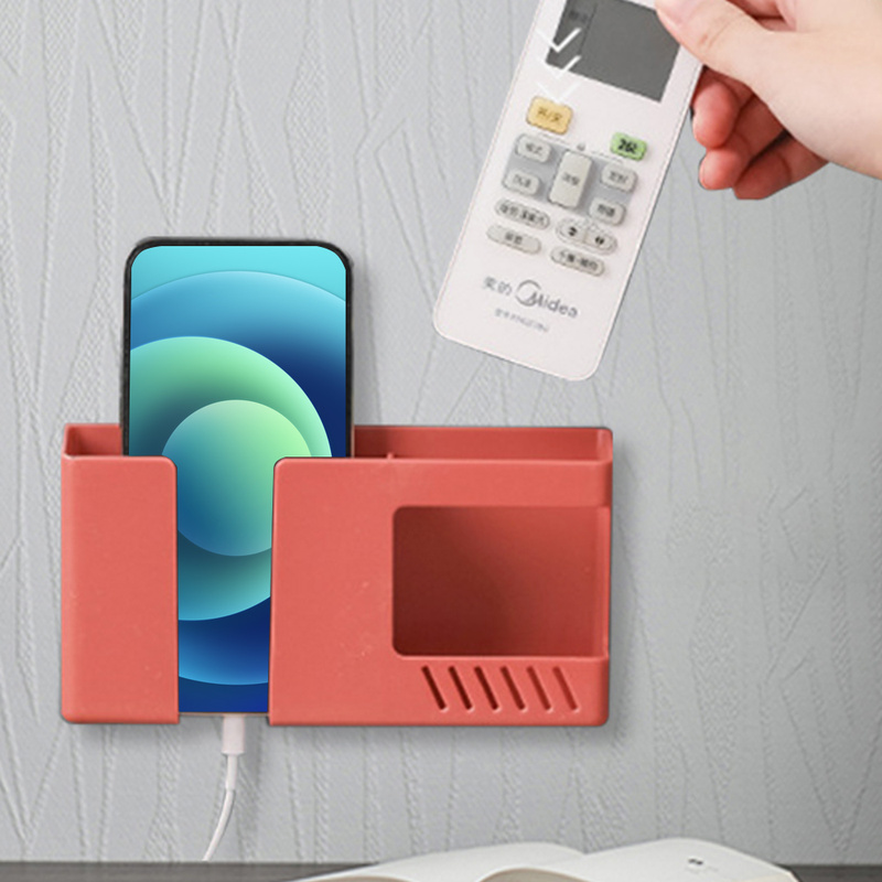 Punch-free Mobile Phone Holder Wall Mount Stand Remote Contr