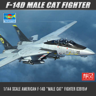 飞机模型 14D 模型 144 小号手飞机拼装 战斗机 03919 雄猫