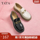 新款 Tata他她英伦厚底乐福鞋 WIZ12CA4 小皮鞋 2024冬季 女鞋 浅口单鞋