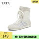 TATA他她拳击靴2025休闲百搭中筒靴阿甘鞋 女透气休闲靴子GXP01CZ5