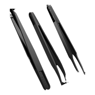 得力不锈钢加厚镊子尖头列子高精密维修捏子防静电聂子夹子工具