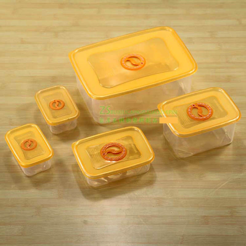 多规格五件套装保鲜盒冰箱分类收纳盒微波炉便当盒带盖带日期标记,餐饮具,保鲜盒,淘宝优惠券,粉丝福利购,淘宝优惠卷