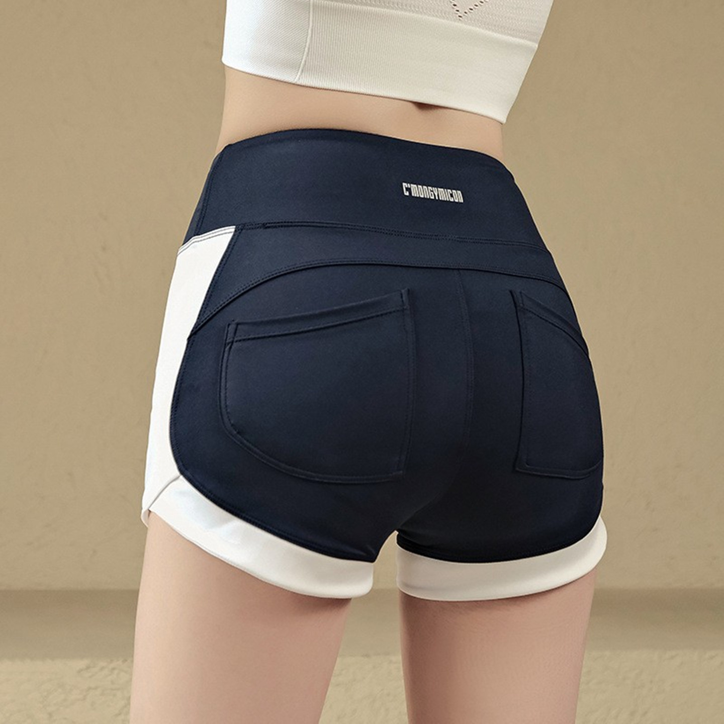 运动短裤女夏季蜜桃高腰提臀速干