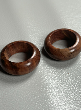 海南黄花梨油梨男戒指扳指潮流中国风民族风实木文玩吊坠挂件跑环