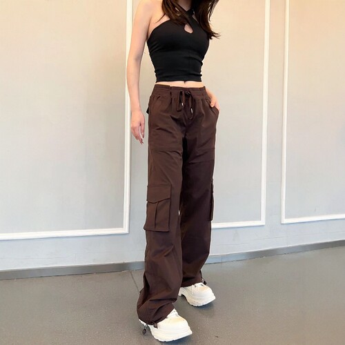 工装裤女士休闲瑜伽运动阔腿裤