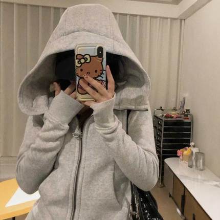 Lu同款卫衣拉链连帽Scuba加绒女秋冬修身显瘦运动瑜伽休闲外套