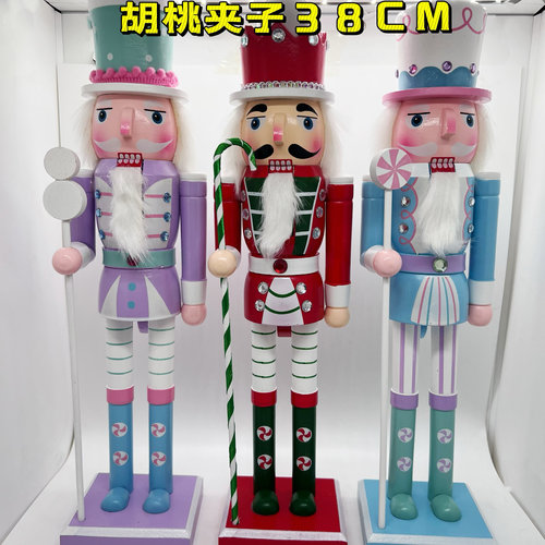 俄罗斯风格胡桃夹子木偶士兵38CM摆件木电视柜酒柜家居装饰品礼物