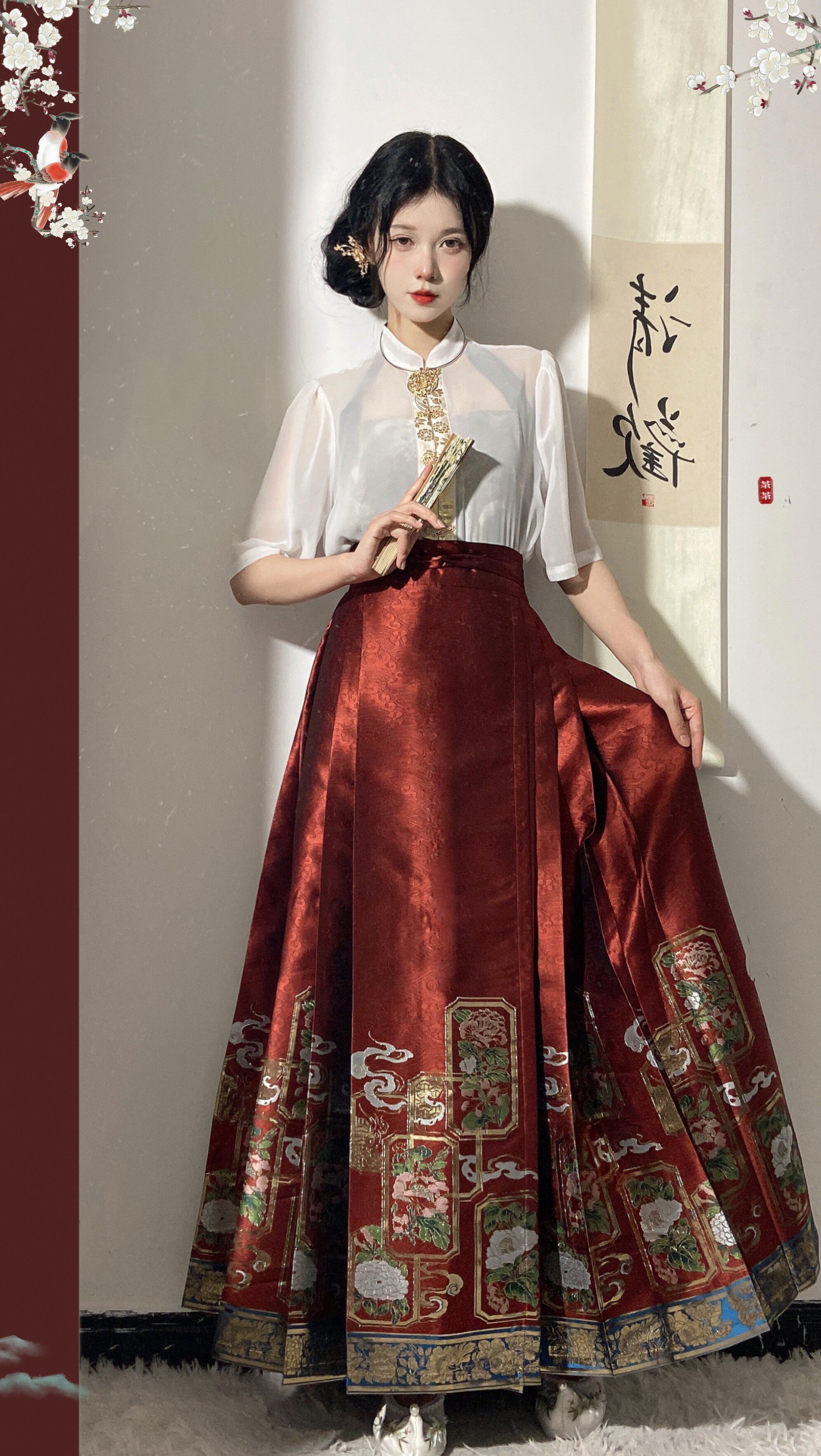 锦裳御阁喜十里香马面裙黄色红色结婚汉服现货多尺码春季夏季送女图片