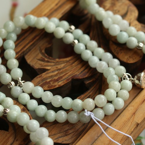 天然A翡翠S925银手链手串