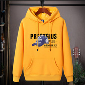 情侣学生帽衫 春秋冬季 加绒加厚纯棉套头卫衣男连帽宽松薄款 外套