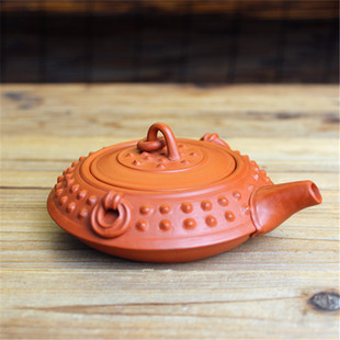 日本常滑烧名家已故名家杉江木仙铆钉圆环摘日式 宝瓶绞出急须茶器