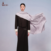 嫵WOO 兰锦 丝羊绒丝巾大方巾桑蚕丝薄羊绒混纺舒适亲肤大披肩