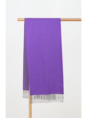 嫵WOO 【限时折扣】多彩双面异色水纹春秋披肩保暖百搭羊绒围巾