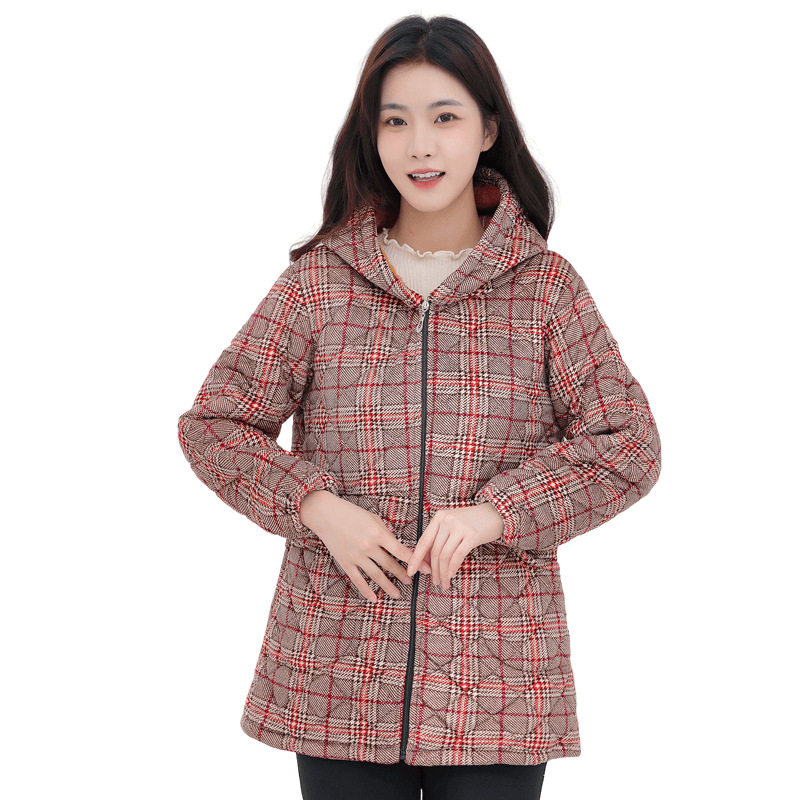 罩衣女新款冬季女装加绒加厚保暖外套夹棉女棉服中长款厚御寒棉袄