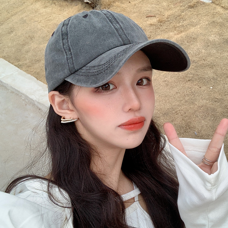 显脸小春秋款鸭舌帽女遮阳棒球帽
