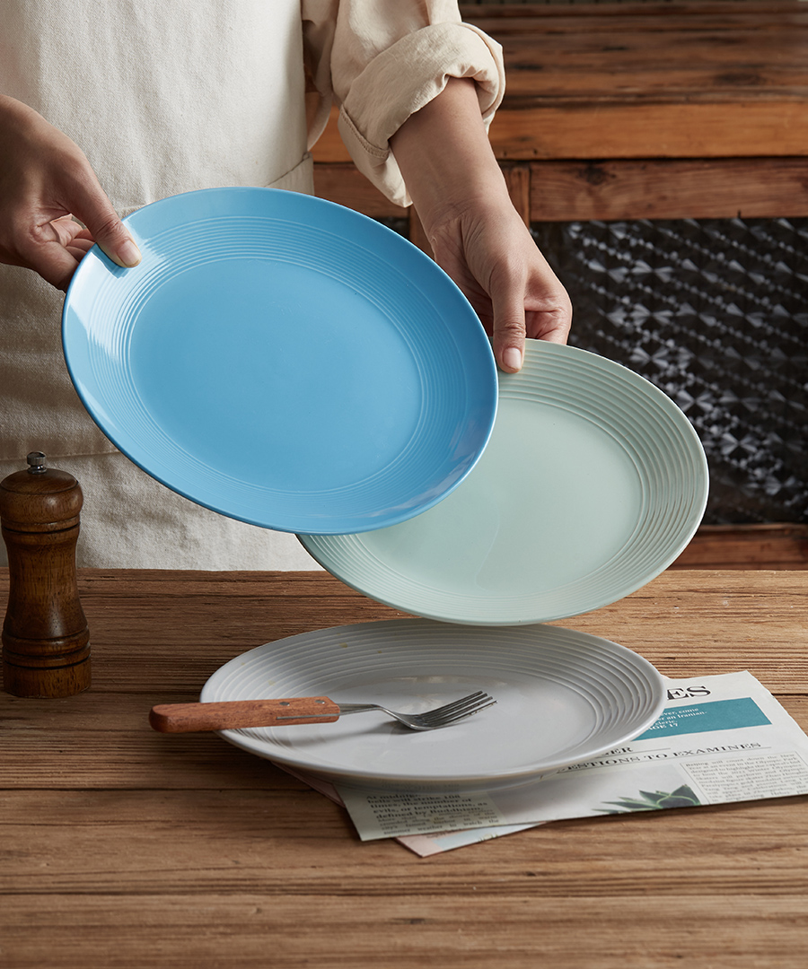 大盘牛排盘大圆盘陶瓷