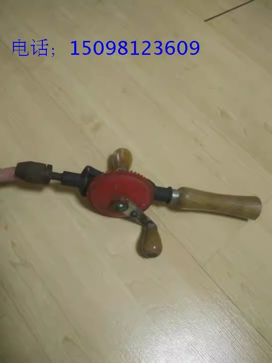 老木匠工具老款手动钻孔器早期手摇打孔器DIY工具手动打孔钻1