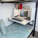 实木宿舍床上书桌悬空可折叠电脑桌学生上下铺寝室神器加大游戏桌