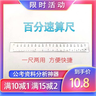 公务员考试橡皮图推神器速算尺国考省考联考百分尺平方立方尺正方