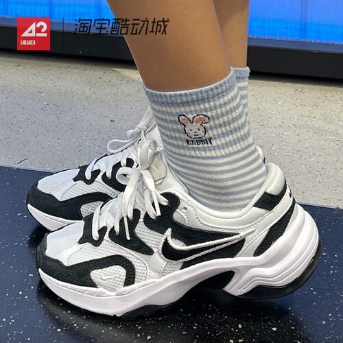 42运动家 Nike AL8 轻便防滑低帮休闲跑步鞋 黑白 FJ3794-104
