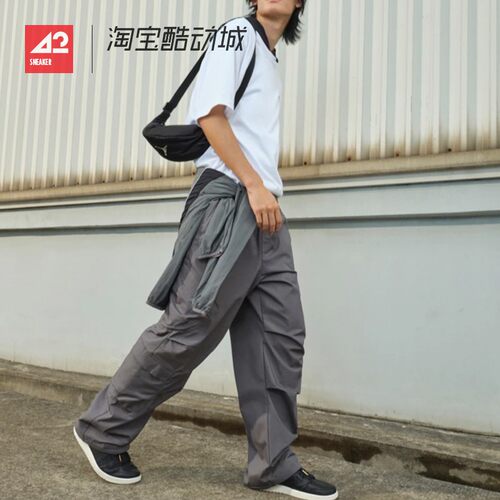 42运动家 Jordan 男子直筒休闲工装透气宽松运动长裤 HV0531-068