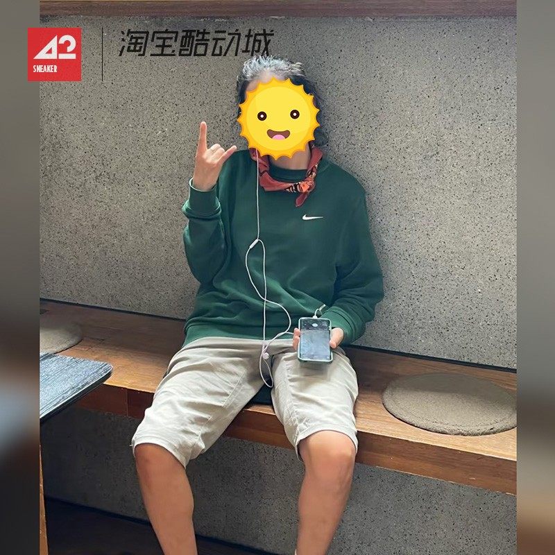 耐克经典刺绣LOGO加绒休闲卫衣