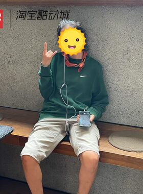 耐克经典刺绣LOGO加绒休闲卫衣
