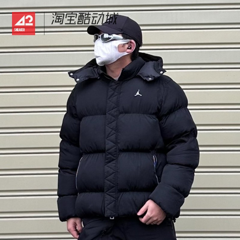 42运动家 Jordan AJ男子运动休闲连帽篮球保暖面包棉服DQ8105-010