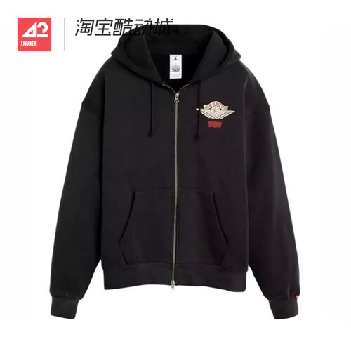 42运动家 Jordan x Levi's 连帽拉链刺绣长袖卫衣 IM6735-010 050