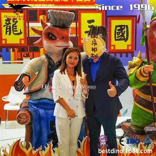 景区商场春节元宵节引流卡通三国蜀龙机械仿真恐龙模型工厂定制.