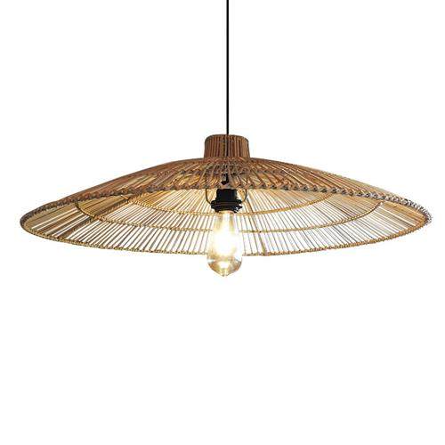 侘寂风餐厅吊灯中式复古民宿禅意茶室吊灯东南亚卧室伞灯藤编灯,家装灯饰光源,客厅吊灯,淘宝优惠券,粉丝福利购,淘宝优惠卷