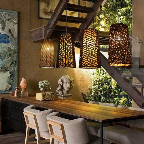 中式禅意吊灯年款藤编灯东南亚酒店民宿客栈茶室创意吊灯组合,家装灯饰光源,客厅吊灯,淘宝优惠券,粉丝福利购,淘宝优惠卷