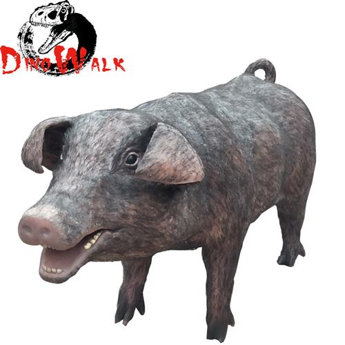 博物馆展品仿真猪模型电子机电仿真家禽仿生仿真皮毛动物模型