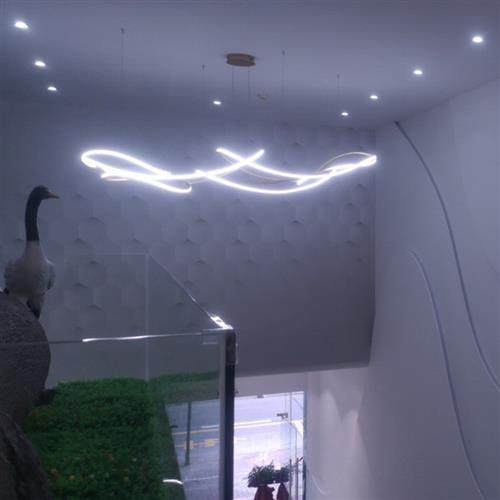 复式楼别墅客厅吊灯现代简约酒店大堂售楼部沙盘工程大厅吊灯智能,家装灯饰光源,客厅吊灯,淘宝优惠券,粉丝福利购,淘宝优惠卷