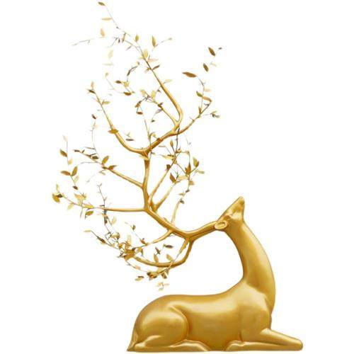 不锈钢镂空梅花鹿雕塑长角鹿摆件酒店大堂售楼处足浴艺术装饰美陈,家居饰品,装饰摆件,淘宝优惠券,粉丝福利购,淘宝优惠卷