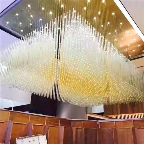 大型工程酒店大堂厅长方形水晶吊灯售楼部客厅会所KTV灯具,家装灯饰光源,客厅吊灯,淘宝优惠券,粉丝福利购,淘宝优惠卷