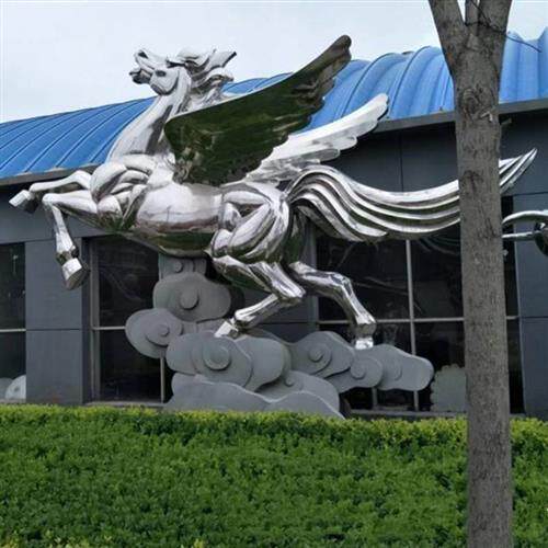 不锈钢镂空马雕塑铁艺动物抽象人物草坪景观美陈装饰摆件