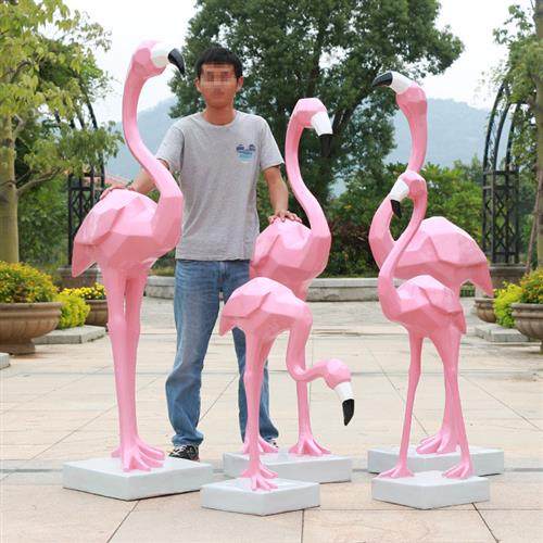 简约现代几何火烈鸟摆件户外玻璃钢块面鸟类雕塑园林景观装饰品,家居饰品,户外/庭院摆件,淘宝优惠券,粉丝福利购,淘宝优惠卷