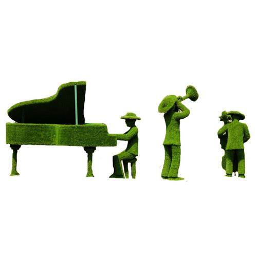 大型铁艺绿植造型仿真绿雕蝴蝶动物人物立体花坛公园景观雕塑