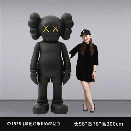 潮流kaws芝麻街玻璃钢户外商场网红店铺装饰卡通模型雕塑大型摆件